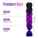 Aomig Braids Extensions - 24 Strands in 3 Colors for Box Braids | Black Purple Red Sapphire Blue - Premium Artificial Hair for Braiding - Buy Online on GoSupps.com
