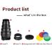 Soonpho Conical Snoot Kit: Aluminum Alloy Snoot with Grid & 5 Color Gels - Buy Online on GoSupps.com