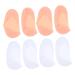 Beaupretty 4 Pairs Silicone Feet Moisturising Socks Non- Slip Silicone Socks Retention Socks Elastic Moisturizing Socks Heel Stretch Boat Socks Nursing Cover Anti-Crack Silica Gel L 19.5X9.5X1.5CM