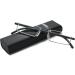 Vevesmundo Anti Blue Light Reading Glasses with Case - Flexible TR90 Half-Bump Visual Aid for Men - 1.5x Magnification - Stylish Black Design - Buy Online on GoSupps.com