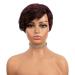 ISHINE Short Human Hair Wig with Bangs - Burgundy Pixie Cut Wig for Black Women 6 inch (Burgundy Mixed Black) - Buy Online on GoSupps.com