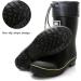 Men's Waterproof PVC Rubber Garden Rain Boots - Comfortable Mid-Calf Lightweight Adjustable Chelsea Ankle Fishing Shoes for Outdoor Work - Size 10.5 (Black-Yellow) - Buy Online on GoSupps.com