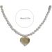 Oralgo Elegant Heart Trailer Necklace - Fashionable Metal Collarbone Chain & Pearl Statement Jewelry - Buy Online on GoSupps.com