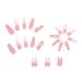 Kamize Long Pink Heart Coffin Rhinestone Press On Nails - 24PCS - Buy Online on GoSupps.com