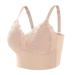 Liangtuohai Glatter Bhs Women Seamless BH Soft Glatter Glatter Bhs Fl gefless sports clothing V-neck Padded Sport-Brhs Comfort Sleep Tops Sports Bh Longline Corset BH Beige 5xl
