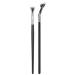 Eyelash Comb and Mascara Fan Brush for Lashes 2Pcs Lash Fan Brush Folding Angle Scalloped Lash Brush Eyebrow Brush Mascara Fan Brush Angled Fan Shaped Eyelash Brush Eyelash Eyebrow Brush for Lashes Black 2pcs