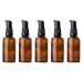20 ml of empty glass bottles brown refillable glass bottles Lotion donor brown las bottle with pump essential oils bottle travel bottle cream lotion bottle pumping bags 5 pieces 20ml 5PCs