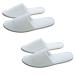 QUUPY 2 Pairs Closed Slippers Spa for Party Hotel 6/9 UK White