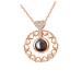 CALLARON 100 Necklaces A Necklace Womens Necklace Rose Gold Necklace Heart-shaped