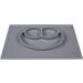 ezpz Happy Mat Gray - Silicone Suction Plate for Toddlers - Divided & Dishwasher Safe - Buy Online on GoSupps.com