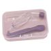Soft silicone shovels tweezers set for the safe insertion of contact lenses.