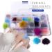 Yzzseven 24PCS Cute Magnetic Nail Poms Mink Fleece 3D Fluffy Ball Set with 12 Colors - Soft Plush DIY Nail Art Decorations - Buy Online on GoSupps.com