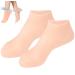 1 pair of silicone moisture socks foot care socks moisturizing socks spa gel socks silicone socks women for dry and cracked feet women (beige)