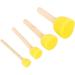 4Pcs Round Stencil Sponge Brushes for Art & Crafts - Wooden Handle Foam Paint Brush Set - Buy Online on GoSupps.com