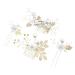 Pieces Gold Wedding Hair Comb Pearl Bridal Hair Accessories Rhinestone Bridal Jewelry Comb Hair Clip for the Bride Bridesmaid - White