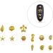 Nail Art Studs Gold Star Moon Nail Beads Metal Stickers Glitter DIY Nails Decoration nail art studs - Buy Online on GoSupps.com