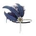IYOU 1920s Feather Flapper Headpiece Blue Crystal Gatsby Headband Prom Wedding Hair Accessories for Women