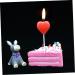 HOMSFOU 10pcs Decorative Candles Birthday Cake Candle Cake Toppers Heart-Shape Cake Candles Cake Decoration Cute Party Supplies As Shown medium - Buy Online on GoSupps.com