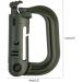 HOUSON 12-Piece Carabiner Set | Durable Molle D-Shape Plastic Snap Hooks - Green | Ideal Outdoor Accessories for Camping Hiking & More - Buy Online on GoSupps.com