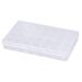 Natudeco 28 Grids Nail Rhinestone Box Craft Bead Storage Box Replaceable Nail Embellishment Storage Box for Jewel Crystal