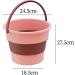 Ioensy Collapsible Bucket Cleaning Bucket Household Laundry Bucket Folding Bucket for Camping Pink - Buy Online on GoSupps.com
