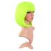 MapofBeauty 12 Inch Neon Yellow Short Straight Bob Wig - Natural Female Hair - Buy Online on GoSupps.com
