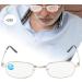 Portable Blue Light Blocking Reading Glasses for Presbyopia - Compact Folding Silver Frames with Case for Books & Newspaper - Buy Online on GoSupps.com