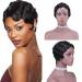 Short Finger Wavy Curly Wigs Retro African For Black Women Human Hair Mommy Wig Janet Collection Nuna Pixie Cut Wig Finger Ocean Wave Wig Black Layered Wavy Wigs