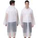 Cosowe Reusable Rain Ponchos for Adults - 2 Pack Emergency Raincoats with Hood and Drawstring - White - Buy Online on GoSupps.com