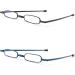 Buy Kokobin 2-Pack Mini Reading Glasses - Ultra-Light Spring Hinge Metal Reading Aid for Men & Women - 1 Diopter with Glasses Holster - Buy Online on GoSupps.com