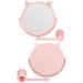 Makeup Mirror Wall Mirror 16.5cm Diameter Simple Hole Free Installation Cat Shape for Bedroom - Buy Online on GoSupps.com