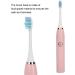 Pink Waterproof Electric Toothbrush - Vibrating Soft Bristles Automatic Cleaning Interchangeable Heads for Adults - Buy Online on GoSupps.com
