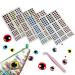 DikeBAO 732 pieces of fishing bait Eyes Self -adhesive fish eyes artificial bait 3d adhesive eyes realistic lure eyes tinker arts 12 styles fish eyes+tweezers for fishing diy bait production (3/4/5/6mm)