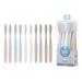 Wangta Soft Toothbrush 10 Pack (Stone White) Best Manual Toothbrush for Maximum Efficient Cleaning and Sensitive Gums and Teeth