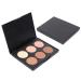 jiabaorun 6 Colors Nude Eyeshadow Palette with Brushes Bag Matte Shimmering Eyeshadow Makeup Palette for Neutral Smoky Bronze Eye Makeup