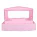 Nail Tool Cleaning Tray Multifunctional Long Life Easy Clean Makeup Tool Needle Cleaning Box for Travel (Pink)