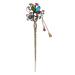 Lurrose Butterfly Hairpin with Tassel Rhinestone Chinese Hair Sticks for Women Girls (Colorful)