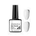 White Gel Nail Polish - Waterproof Gel Nail Varnish - Soak Off UV LED Nail Polish Gel - Long Lasting and Chip Resistant Gel Varnish - Nail Art Starter Manicure DIY at Home (B001 White)