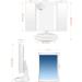 Auxmir Vanity Makeup Mirror with Natural LED Lights 1x/10x Trifold Magnifying Mirror Dual Power Cosmetic Mirror with Touch Screen 180 Brightness Adjustable Lighted Dressing Mirror - Buy Online on GoSupps.com
