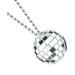 Vsilay 70s Style Mirror Disco Ball Necklace - Vintage Silver Costume Accessory for Women | Trendy eCommerce Shop - Buy Online on GoSupps.com