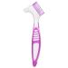 Denture Brush Denture Toothbrush Cleaning Brush with Multi-Layered Portable Denture Double Sided Brush Premium Denture Cleaner Set for Denture Care Denture Cleanser Tool