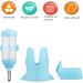 Norhogo Hamsters Water Bottle & Food Dispenser with Stand 80ml - Blue | Small Animals Guinea Pig Rat Rabbit Dwarf Gerbil Chinchilla - Buy Online on GoSupps.com