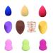 Voarge make -up sponge set 9 pieces beauty sponge blender with 1 piece of make -up sponge holder for liquid priming cream and powder cosmeti