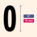 200 Piece Waterproof Vinyl Stick On Numbers - Black 3 (Number Stickers) - 3 inches - Buy Online on GoSupps.com