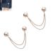 Multi-Function Magnetic Clothing Clips Multi-Purpose Magnetic Pinless Brooch for Women Clothes Hijab Pins Decorate Powerful Hijab Magnets with Chain (Rose Gold 1 Pair) Rose Gold 1 pair