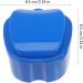 MILISTEN Dental Bath Case for Dentures & Toothbrush Travel Tooth Cleaning Container with Brushes (Blue) - International Shipping Available - Buy Online on GoSupps.com
