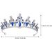Beaupretty Wedding Rhinestone Crown Bling Crown Headband Bride Birthday Queen Crown Crystal Tiara for Wedding Party Dark Blue - Buy Online on GoSupps.com
