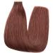 Hotlulana Dark Red Brown Tape In Extensions | 16 Inch Remy Real Hair | 100% Natural Skin Weft - 20 PC #33 - Buy Online on GoSupps.com