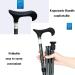 Folding Cane Crutches with Ergonomic Handle 5 Folding Canes for Men Bar for The Elderly Or Elderly Black Practical Everything is fine - Buy Online on GoSupps.com
