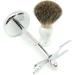 Crody Simplicity Shaving Brushes for Men - Premium Pure Roof Hair Brush & Silver Shaving Soap Holder (2.9x6 inches) - Perfect for an Exceptional Grooming Experience - Buy Online on GoSupps.com